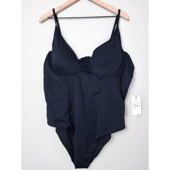 NWT Good American Compression Showoff Swimsuit 5XL Black001 One Piece Full - Picture 4 of 11